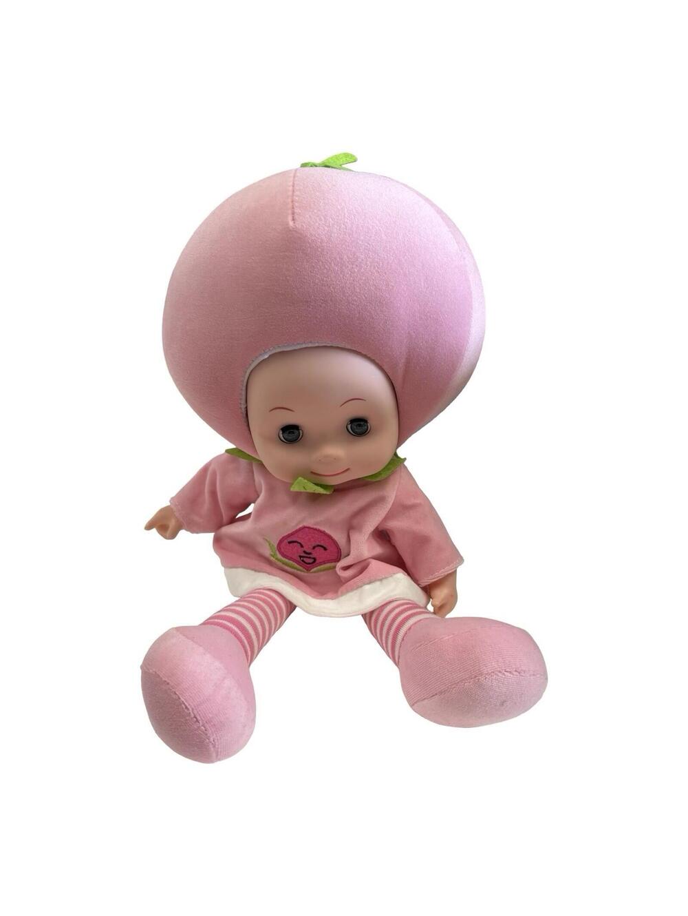 Happy Fruit Big Head “ Honey Peach” Singing Talking Plush Doll Works 18”